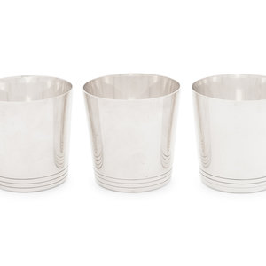 Three Tiffany and Co Silver Tumblers 20th 3b0cce