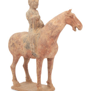 A Chinese Pottery Equestrian Figure
Possibly