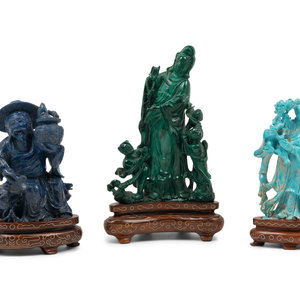 Three Chinese Carved Hardstone