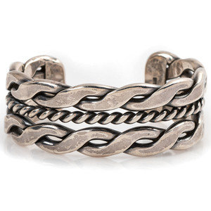 Navajo Silver Twisted Wire Cuff