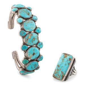 Navajo or Zuni Silver and Turquoise 3b0d00