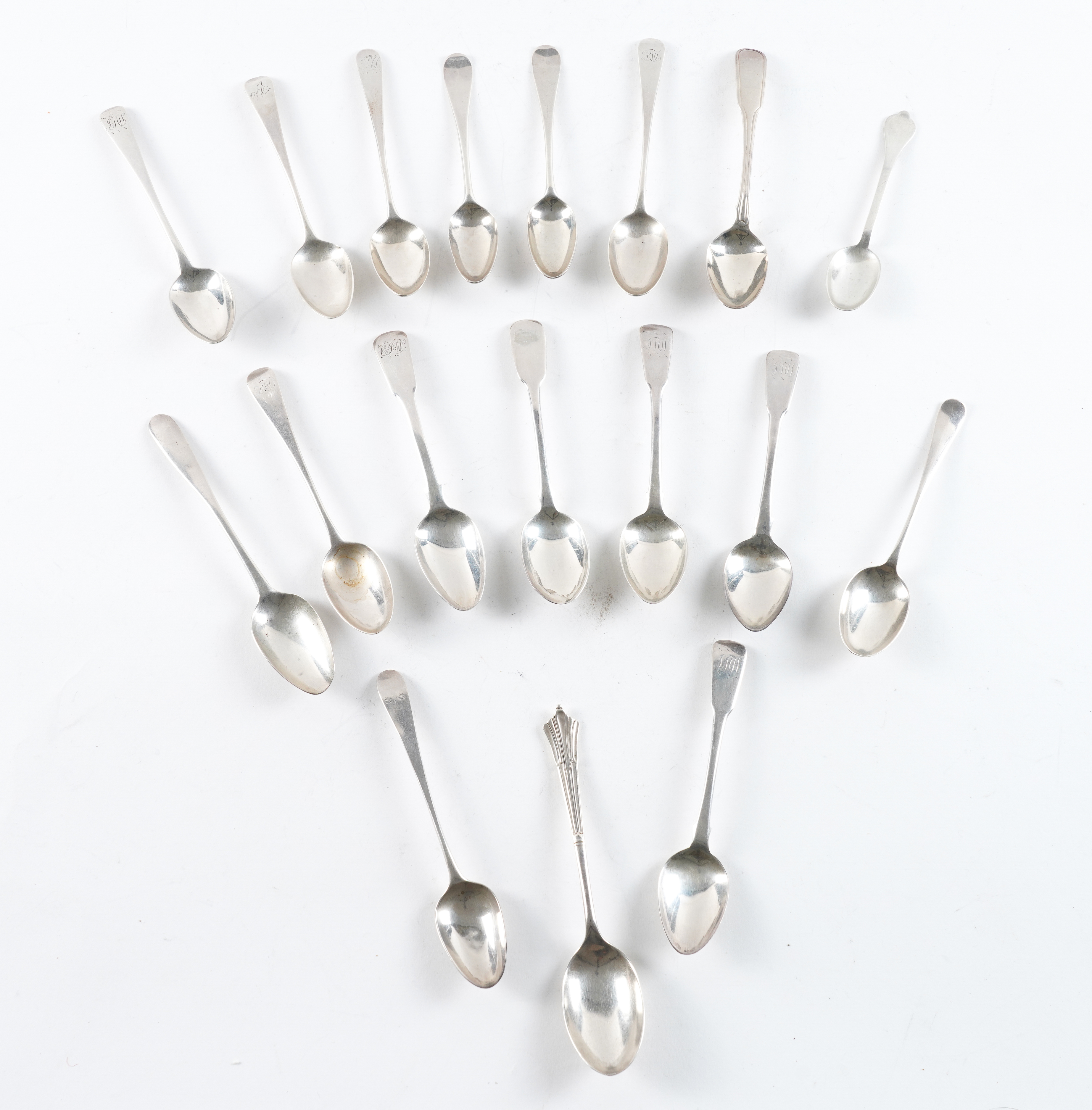 A SILVER CHRISTENING SPOON AND 3ae63a