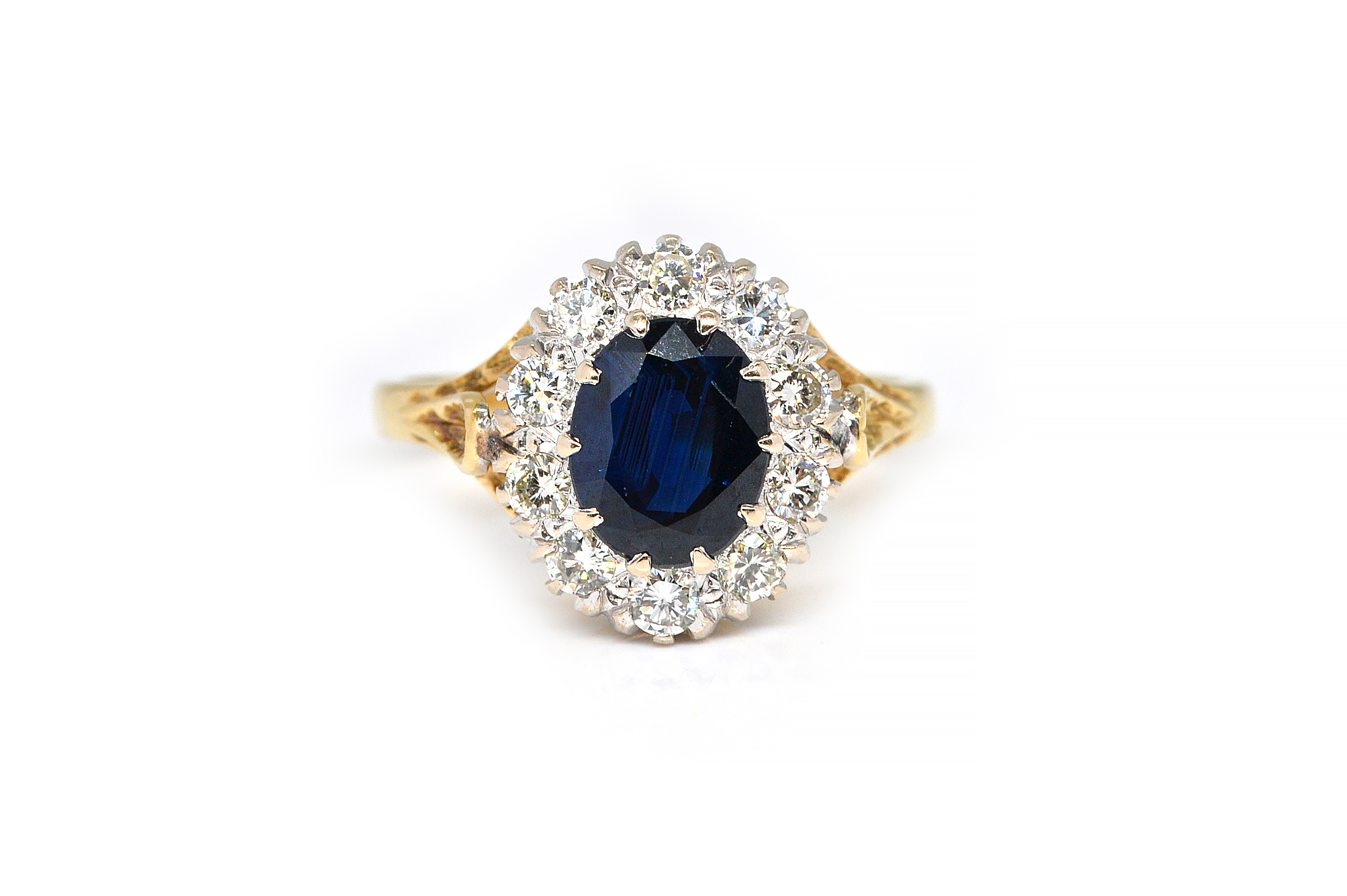 AN 18CT GOLD SAPPHIRE AND DIAMOND 3ae677