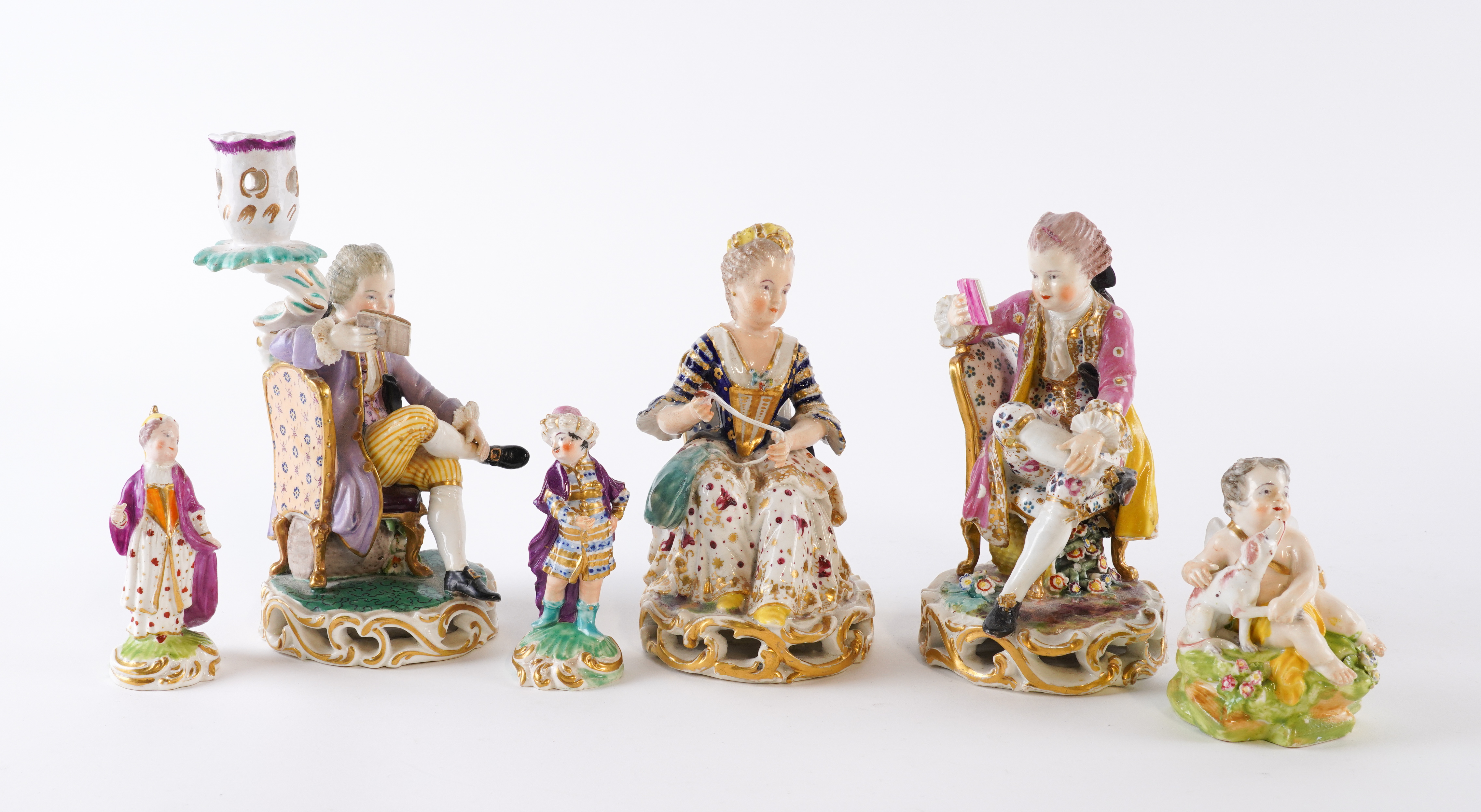 A GROUP OF SIX DERBY PORCELAIN