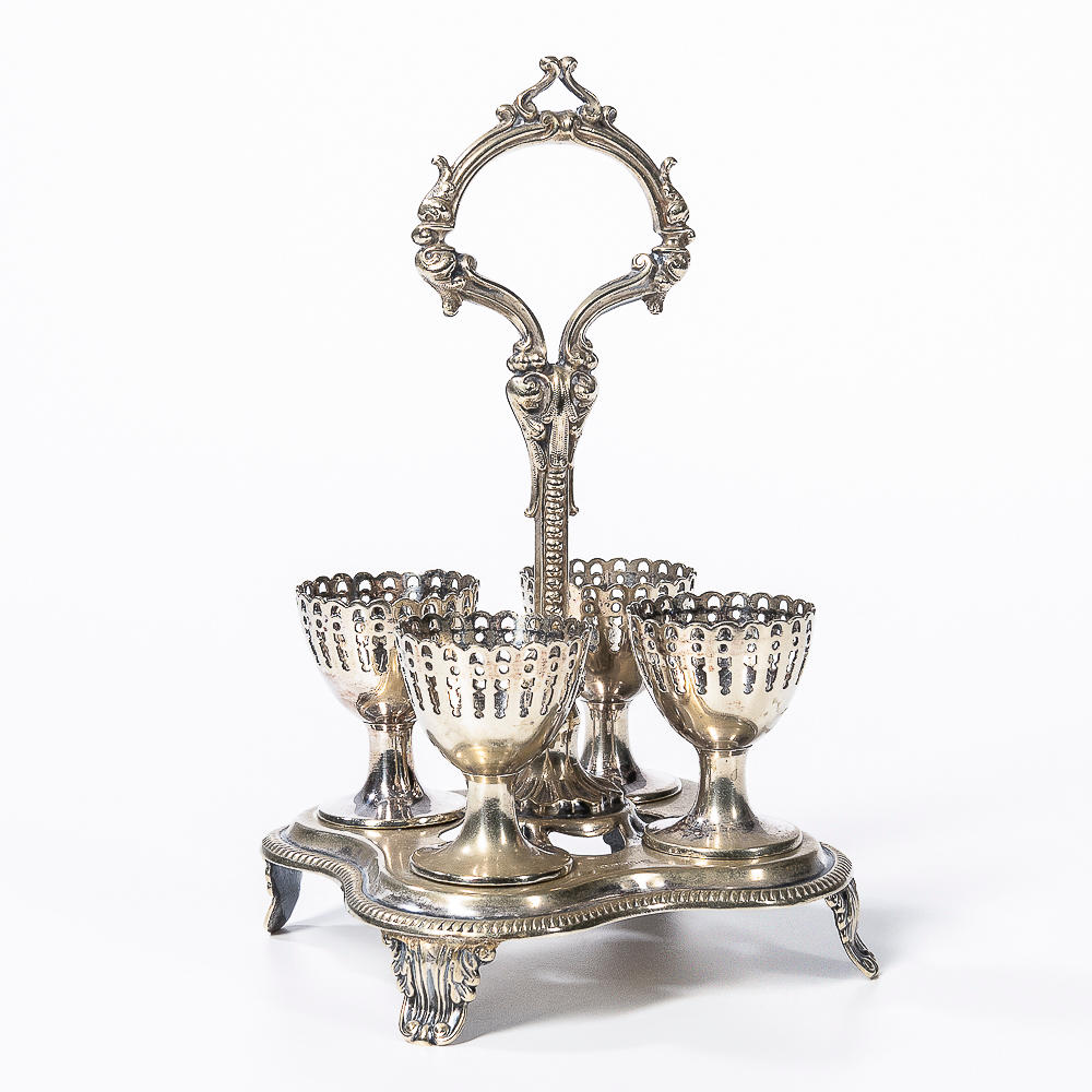 SILVER-PLATED EGG SERVER late 19th