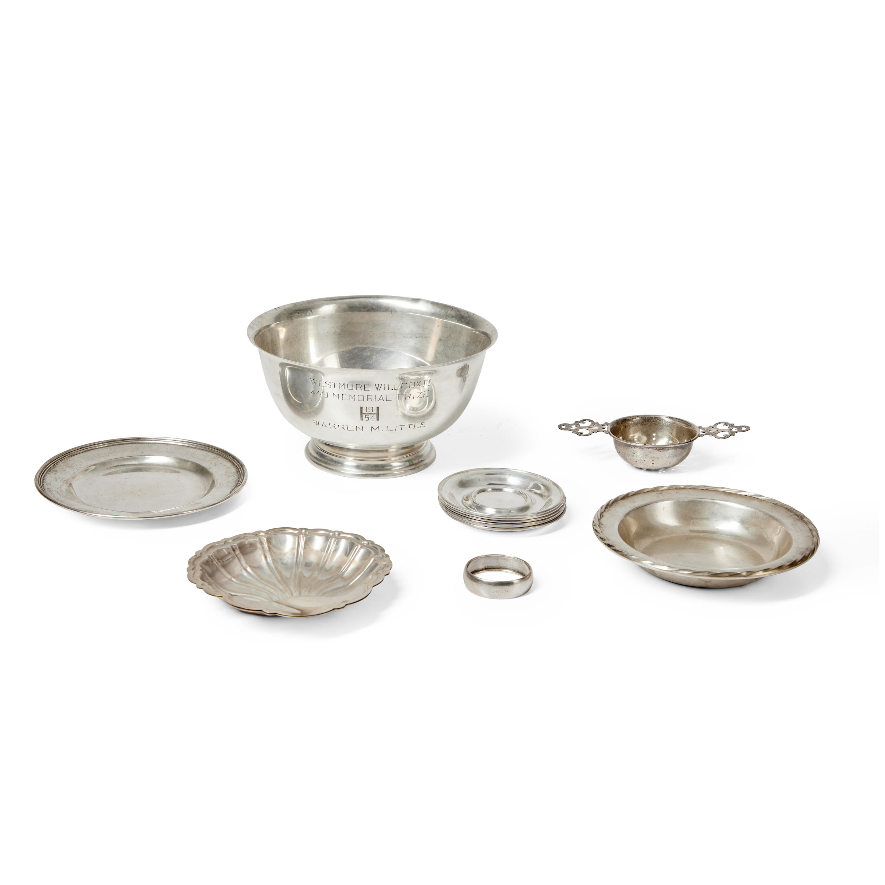 THIRTEEN PIECES OF STERLING SILVER TABLEWARE