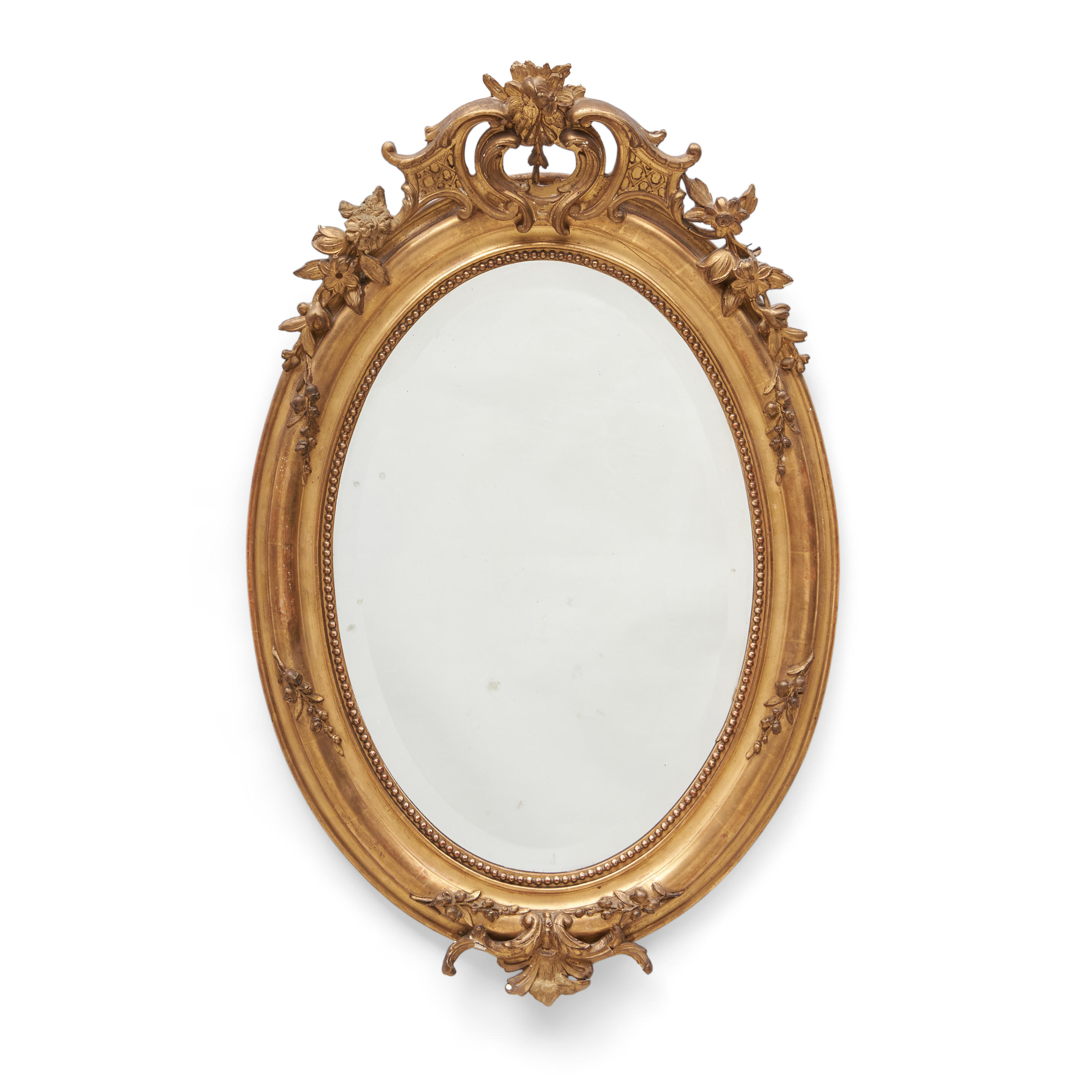 LOUIS XV-STYLE GILT-GESSO MIRROR