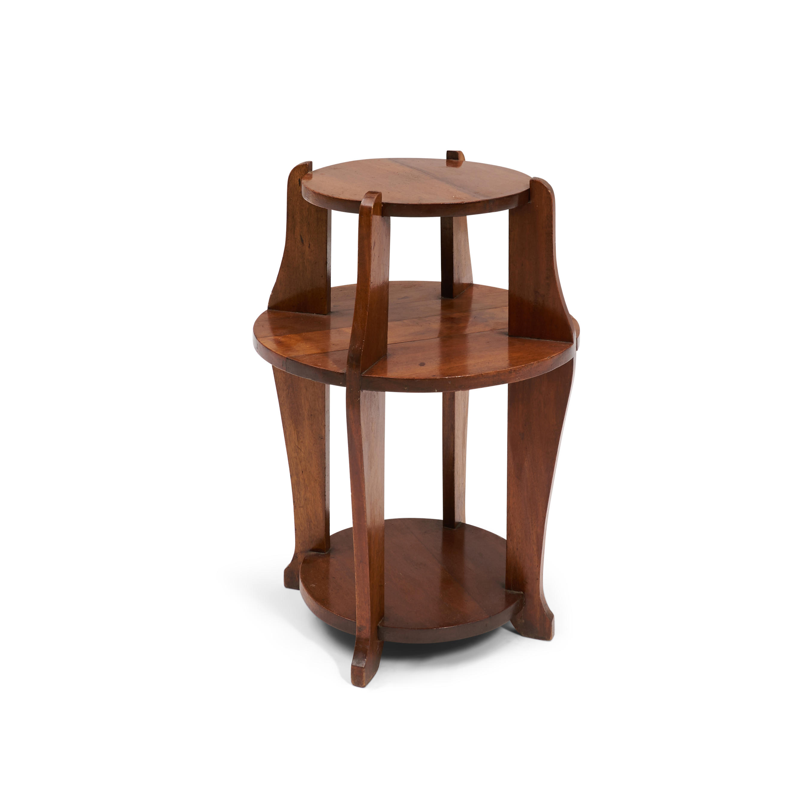 MODERN MAHOGANY CIRCULAR SIDE TABLE