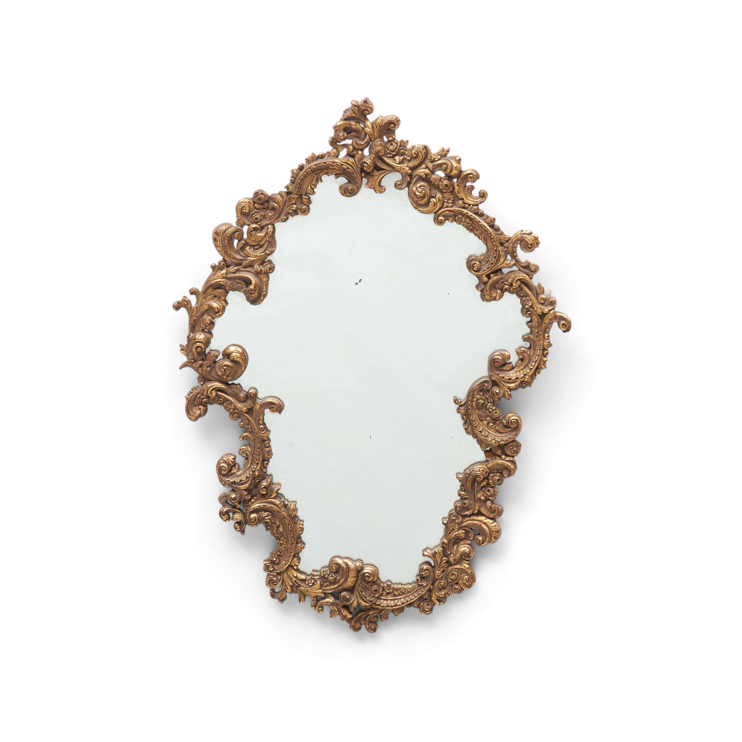 LOUIS XV-STYLE GILTWOOD OVAL MIRROR