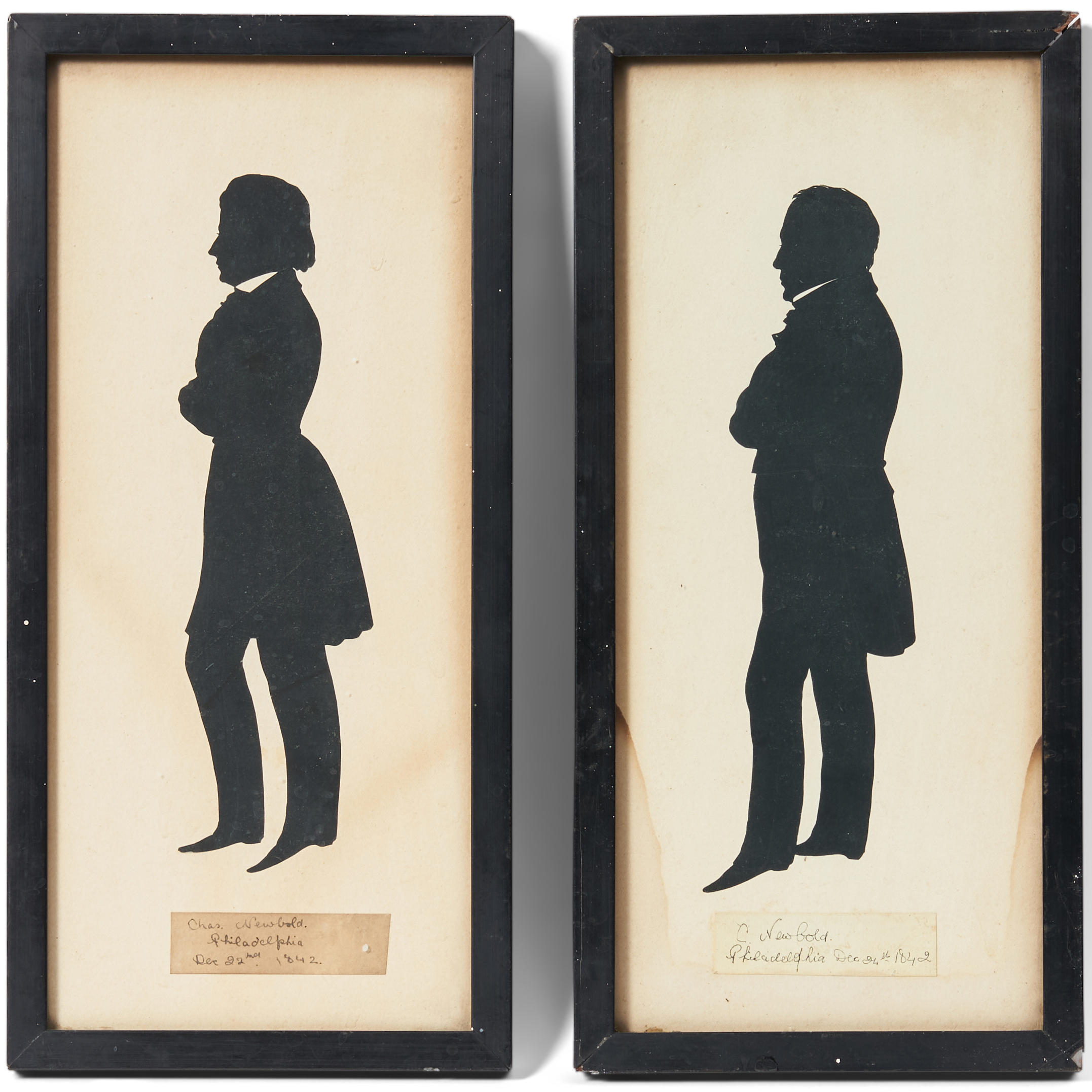 FOUR 19TH CENTURY SILHOUETTES silhouettes