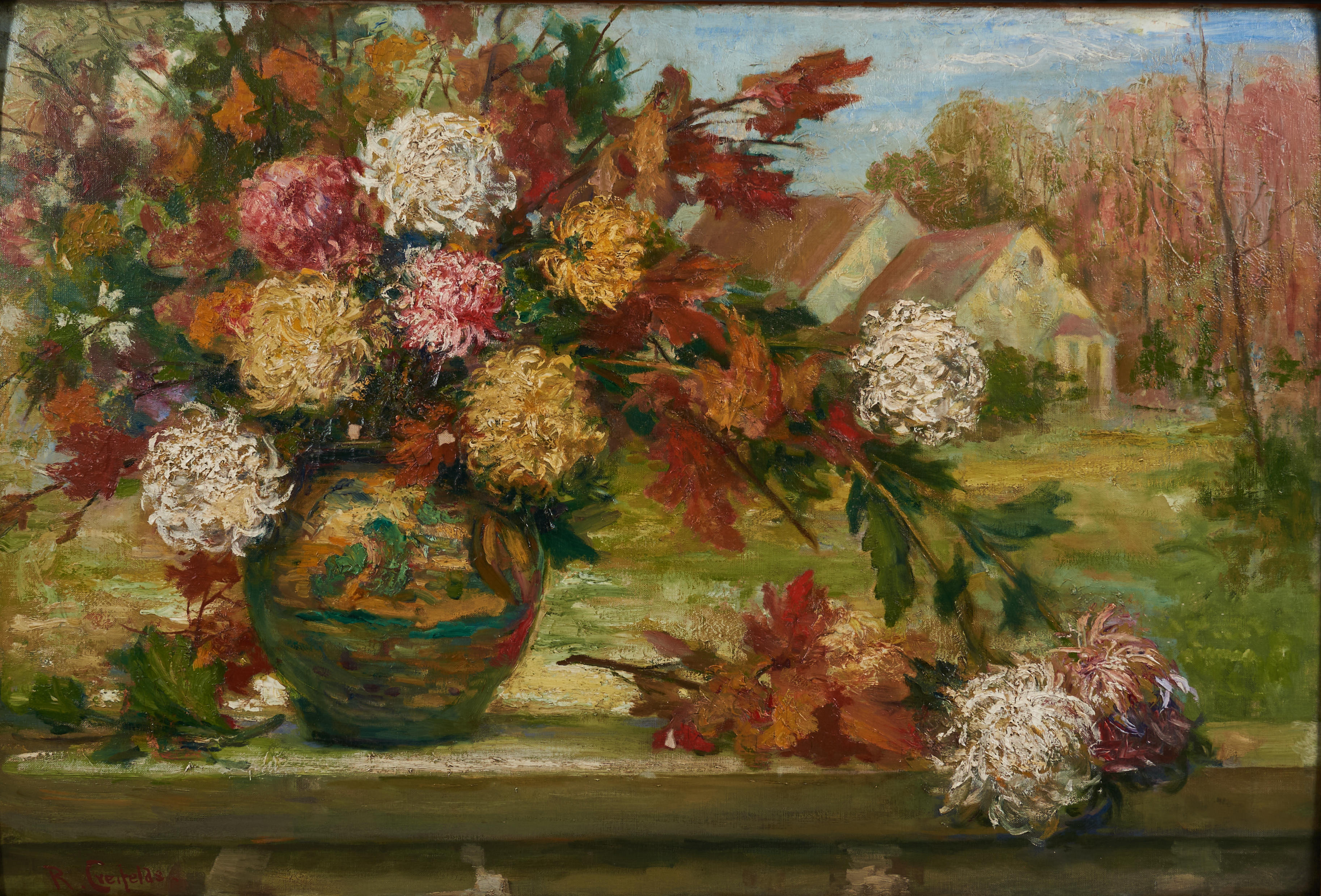 CREIFIELDS FLORAL OIL PAINTING 3ae832