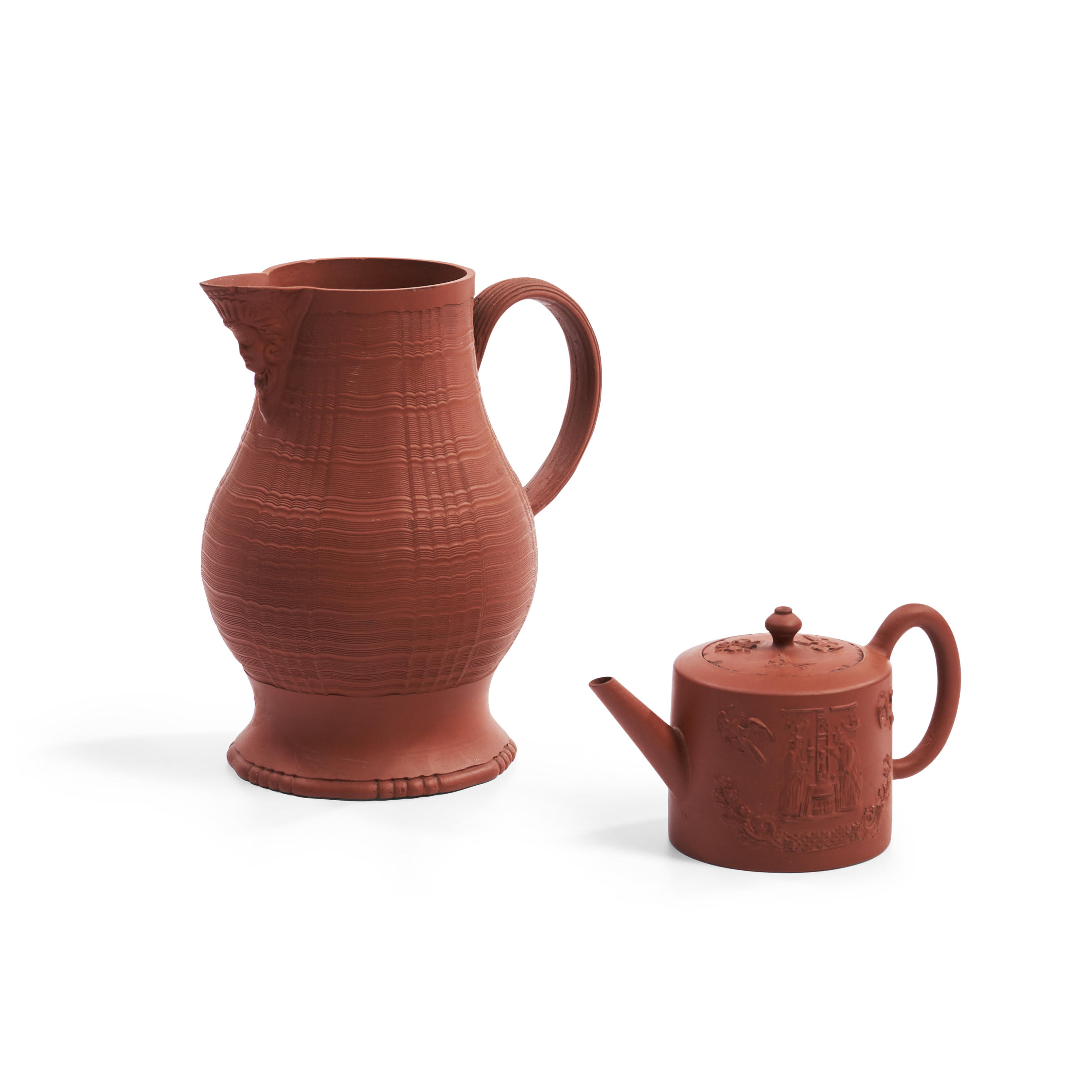 TWO EARLY STAFFORDSHIRE REDWARE
