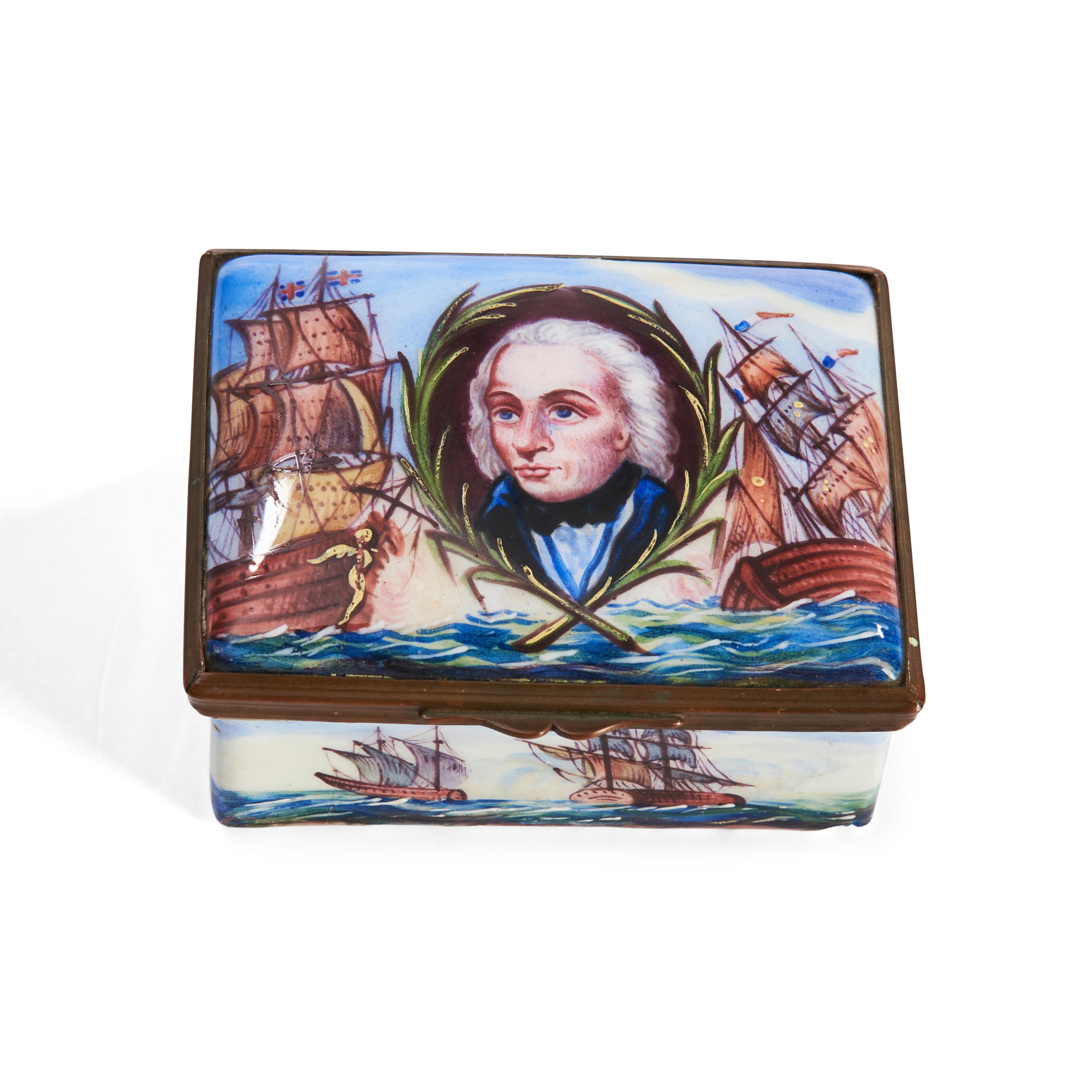 STAFFORDSHIRE COMMEMORATIVE ENAMEL BOX