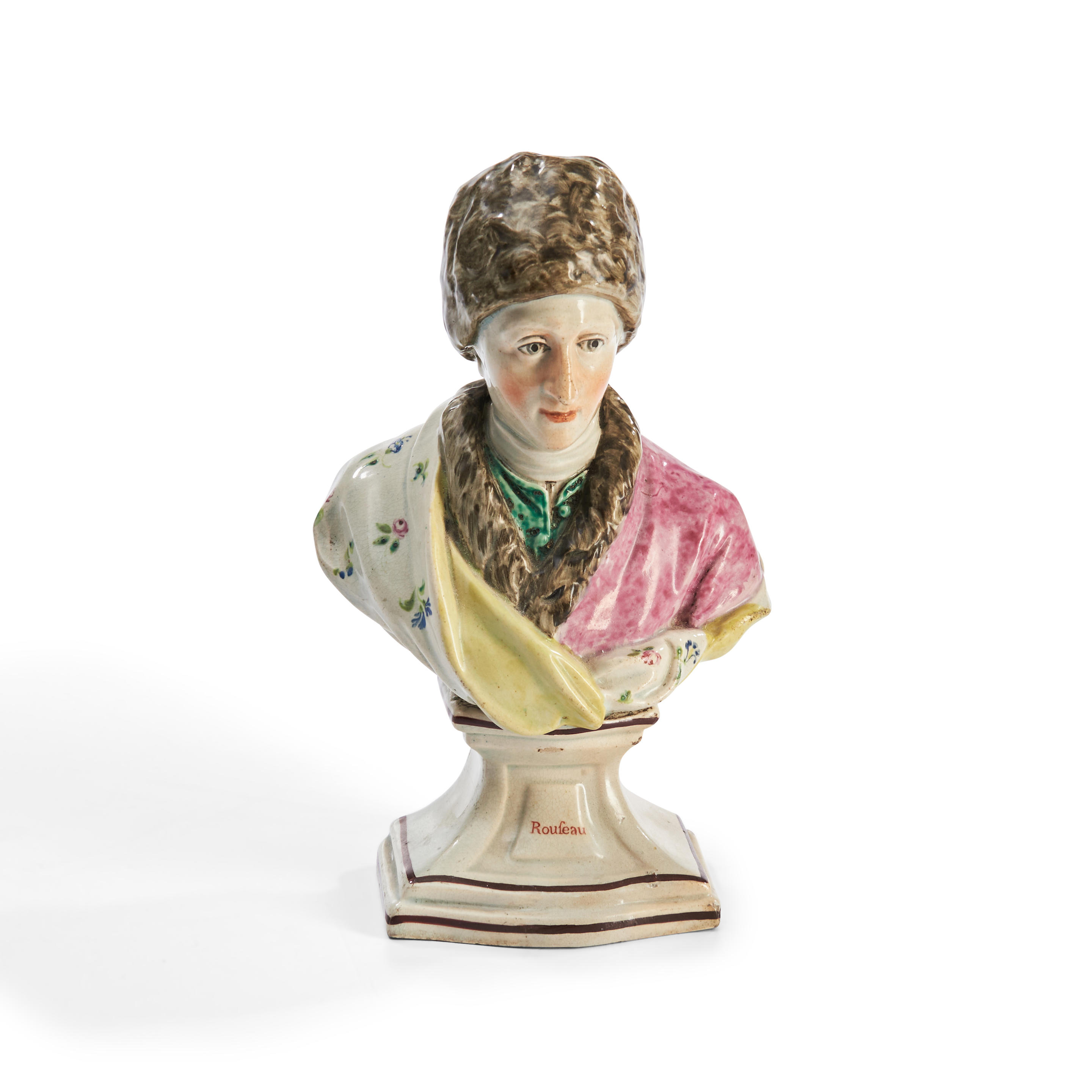 STAFFORDSHIRE PEARLWARE BUST OF