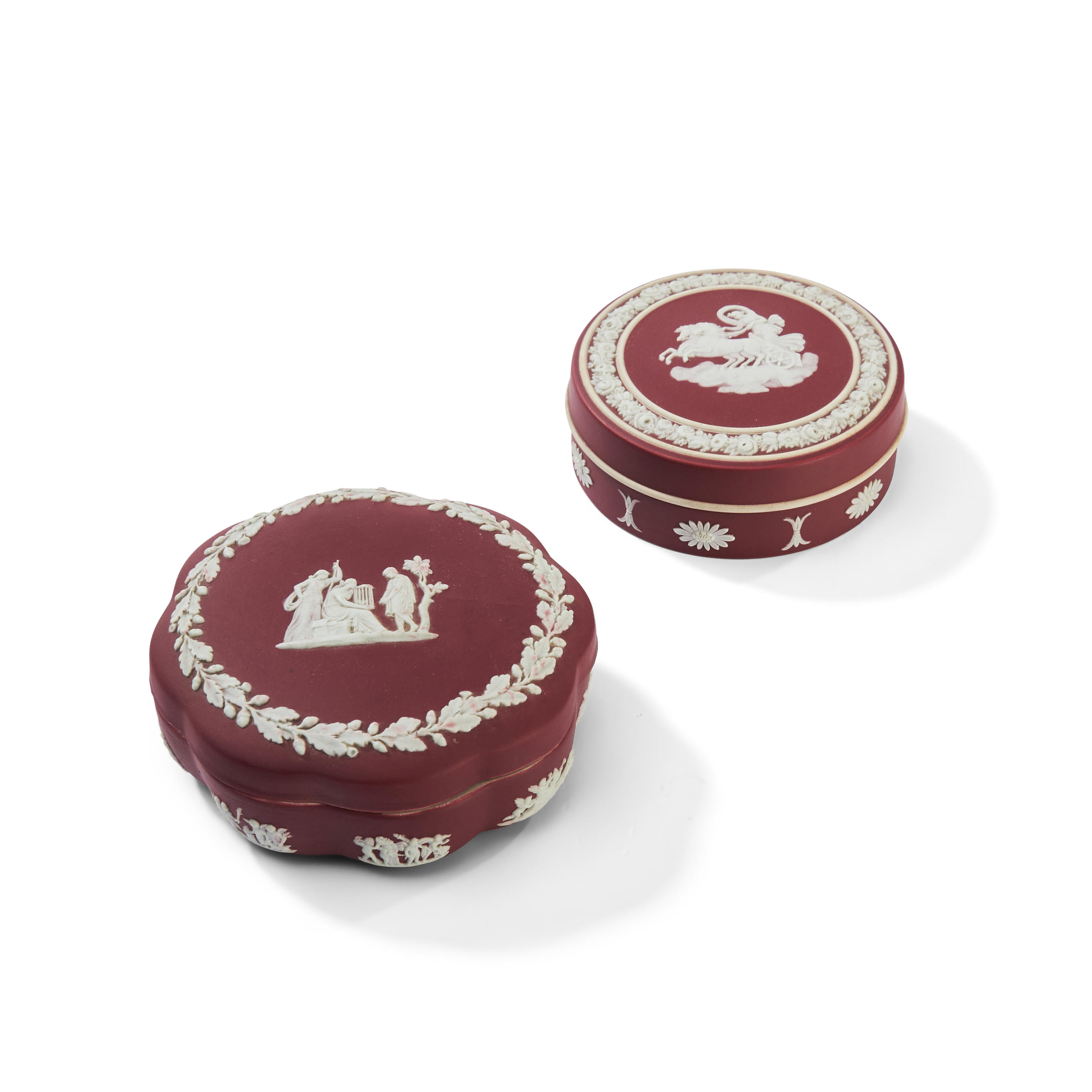 TWO WEDGWOOD CRIMSON JASPER DIP 3ae916