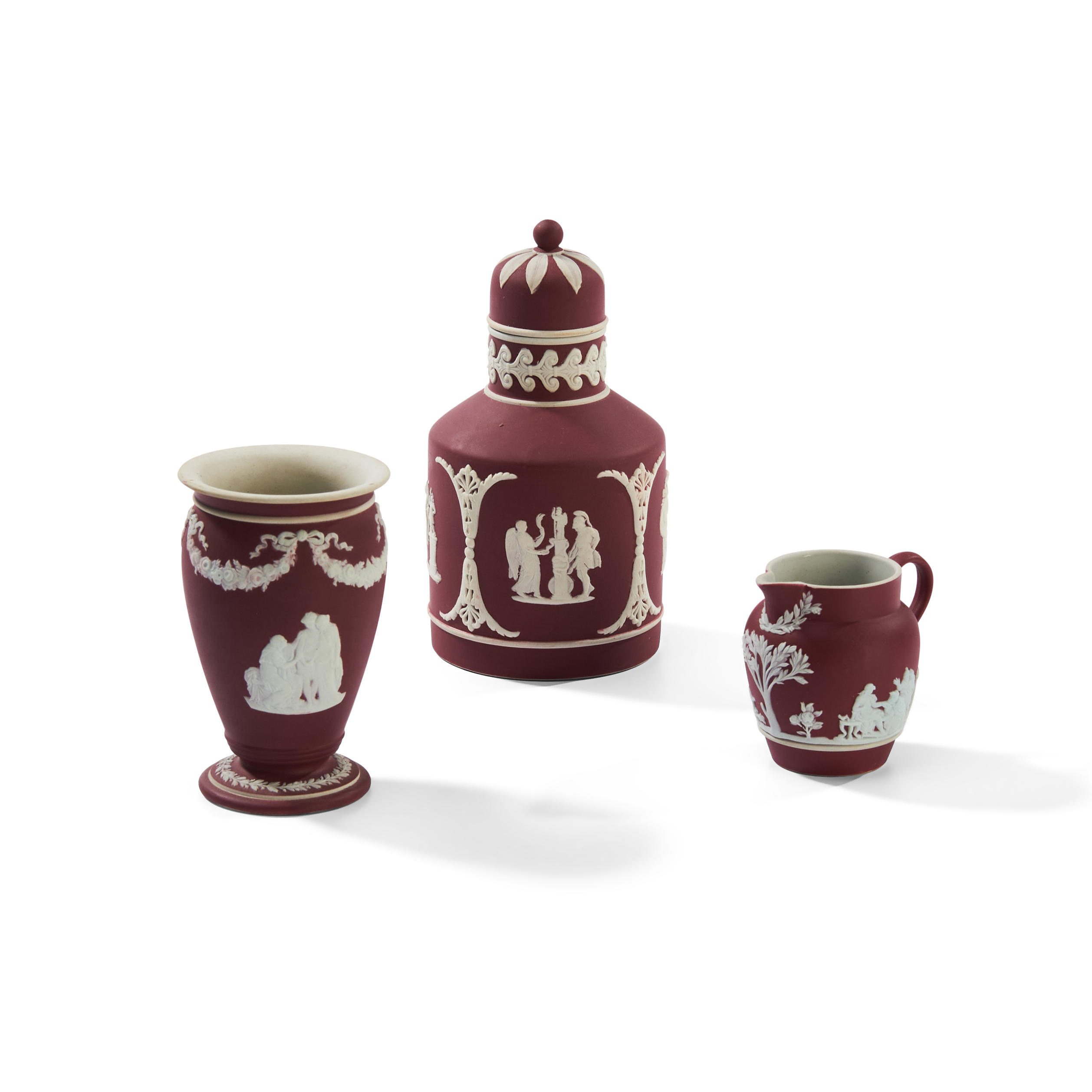 THREE WEDGWOOD CRIMSON JASPER DIP 3ae919