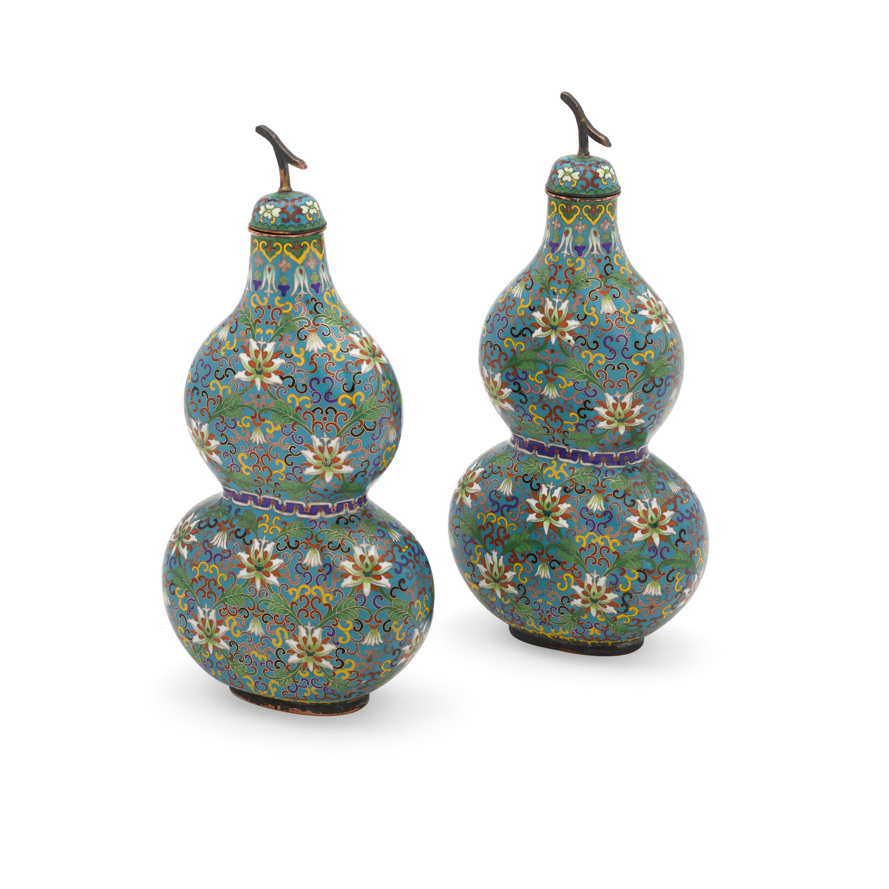 A PAIR OF CLOISONN DOUBLE GOURD 3ae9b1