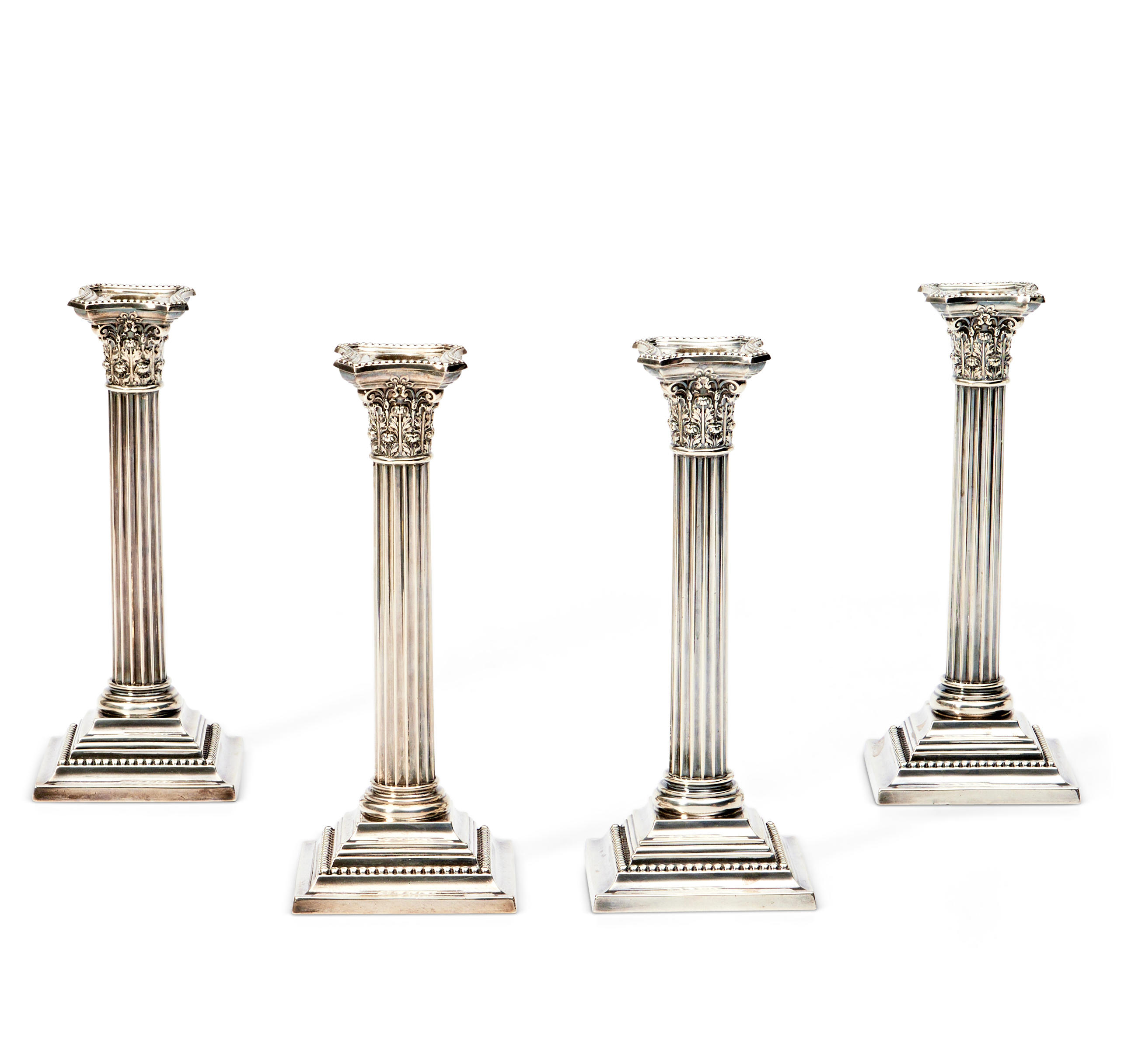 FOUR GORHAM STERLING SILVER CANDLESTICKS  3aea0a
