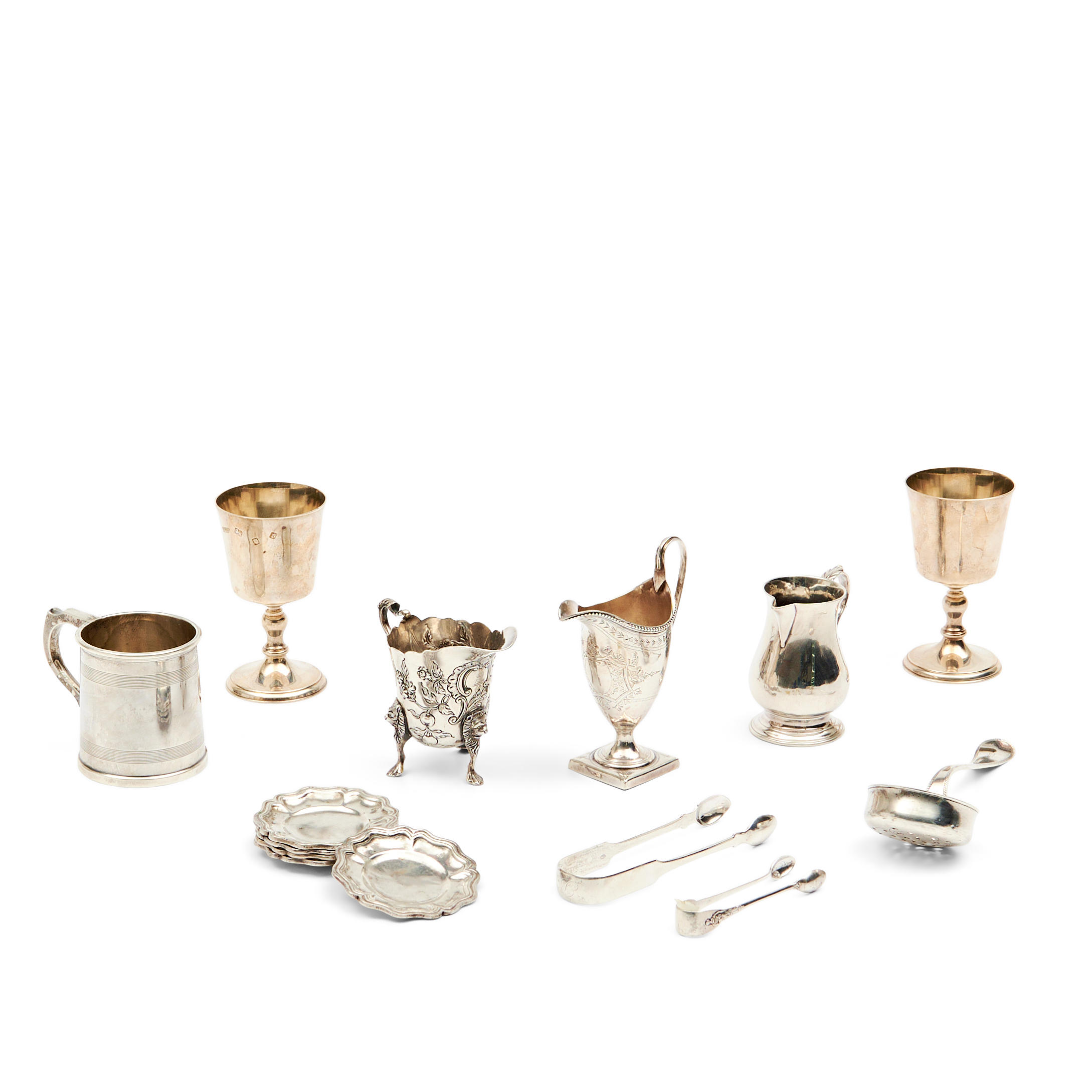 FOURTEEN PIECES OF ASSORTED SILVER