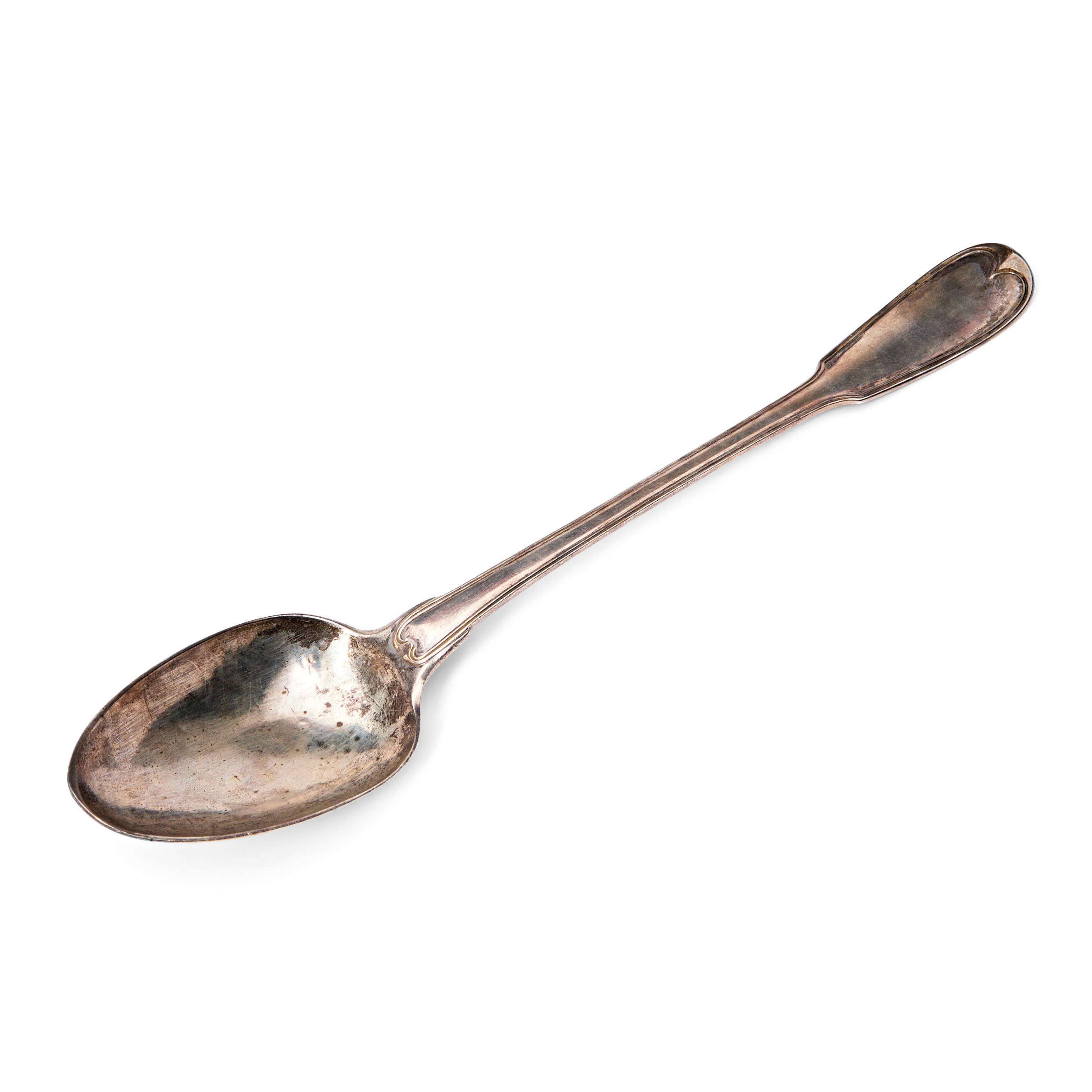 FRENCH SILVER STUFFING SPOON, early