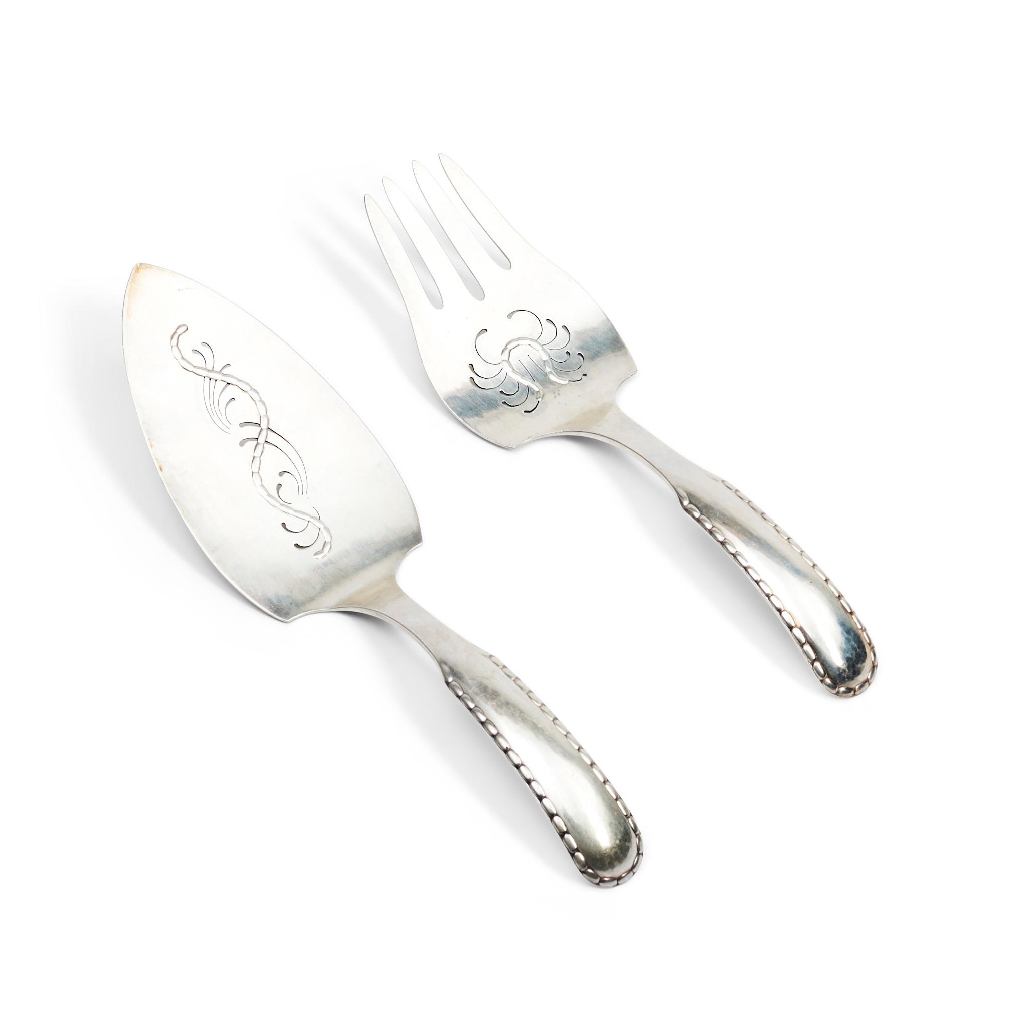 PAIR OF GEORG JENSEN STERLING SILVER