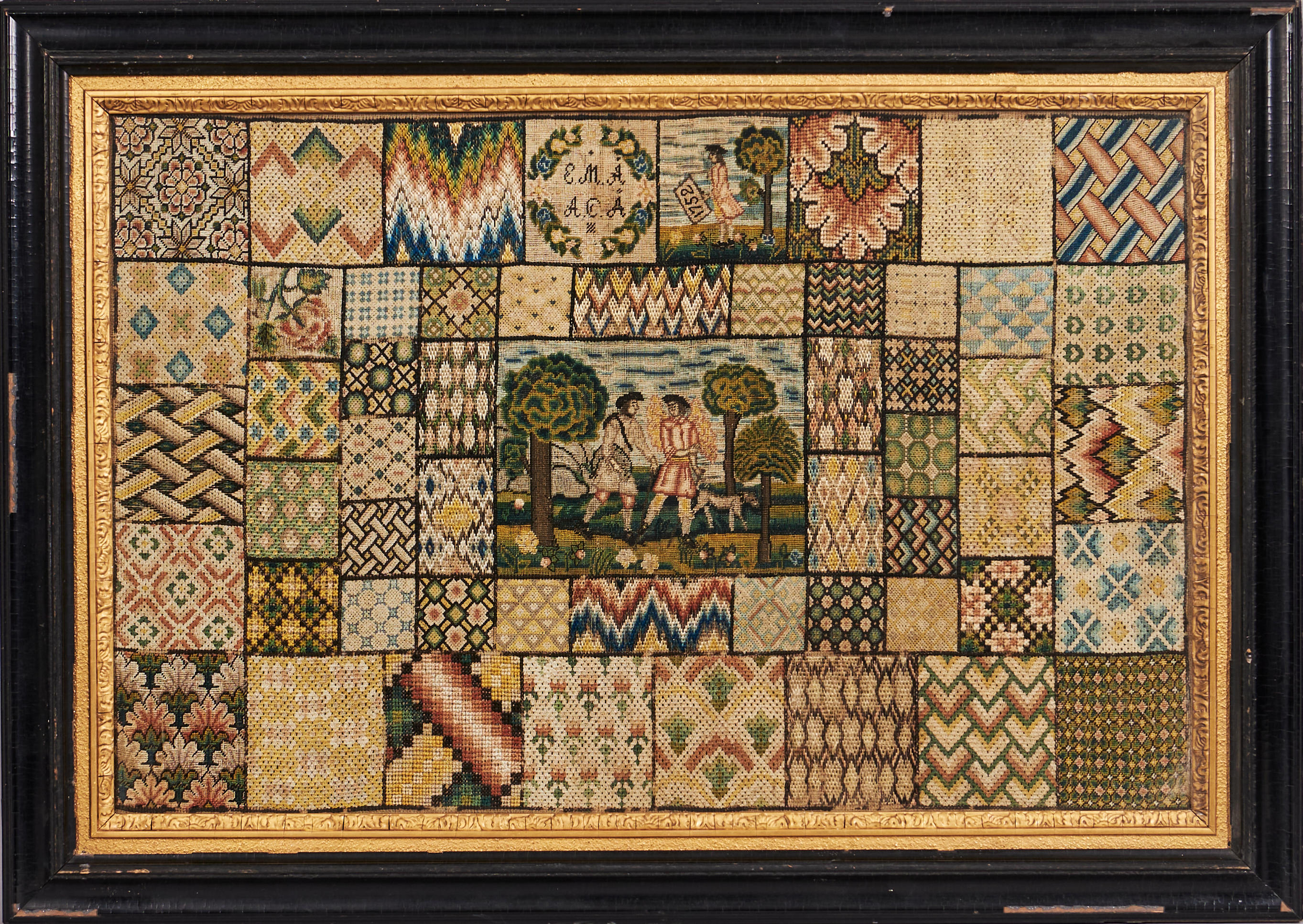 NEEDLEPOINT PICTURE OF A HUNTING 3aea93