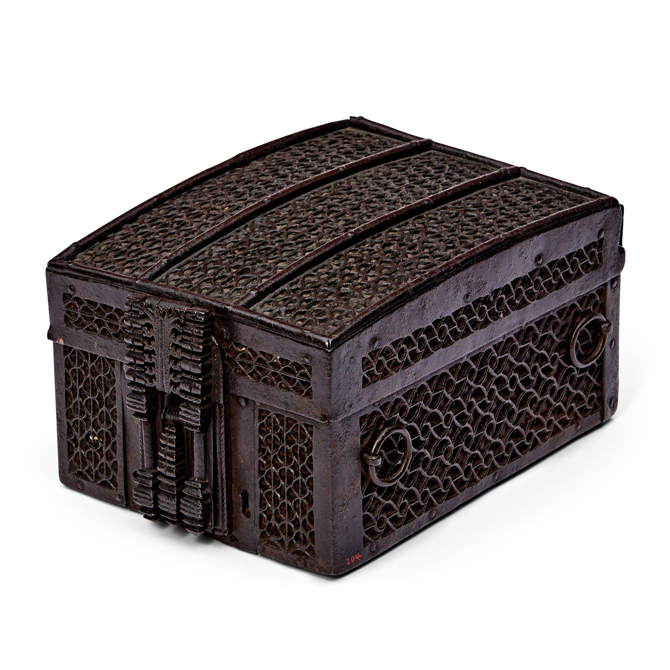 IRON LOCK BOX, rectangular form with