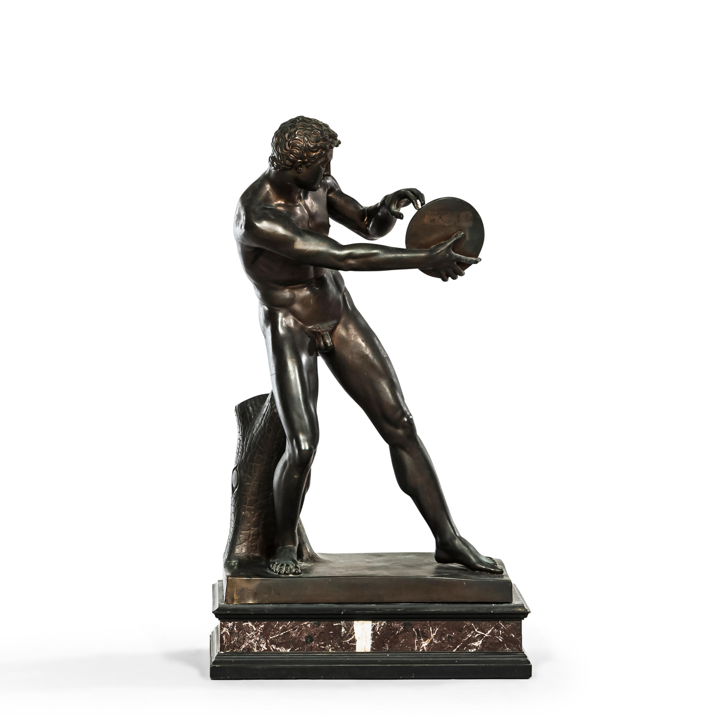 BRONZE FIGURE OF A DISCUS THROWER  3aeb25