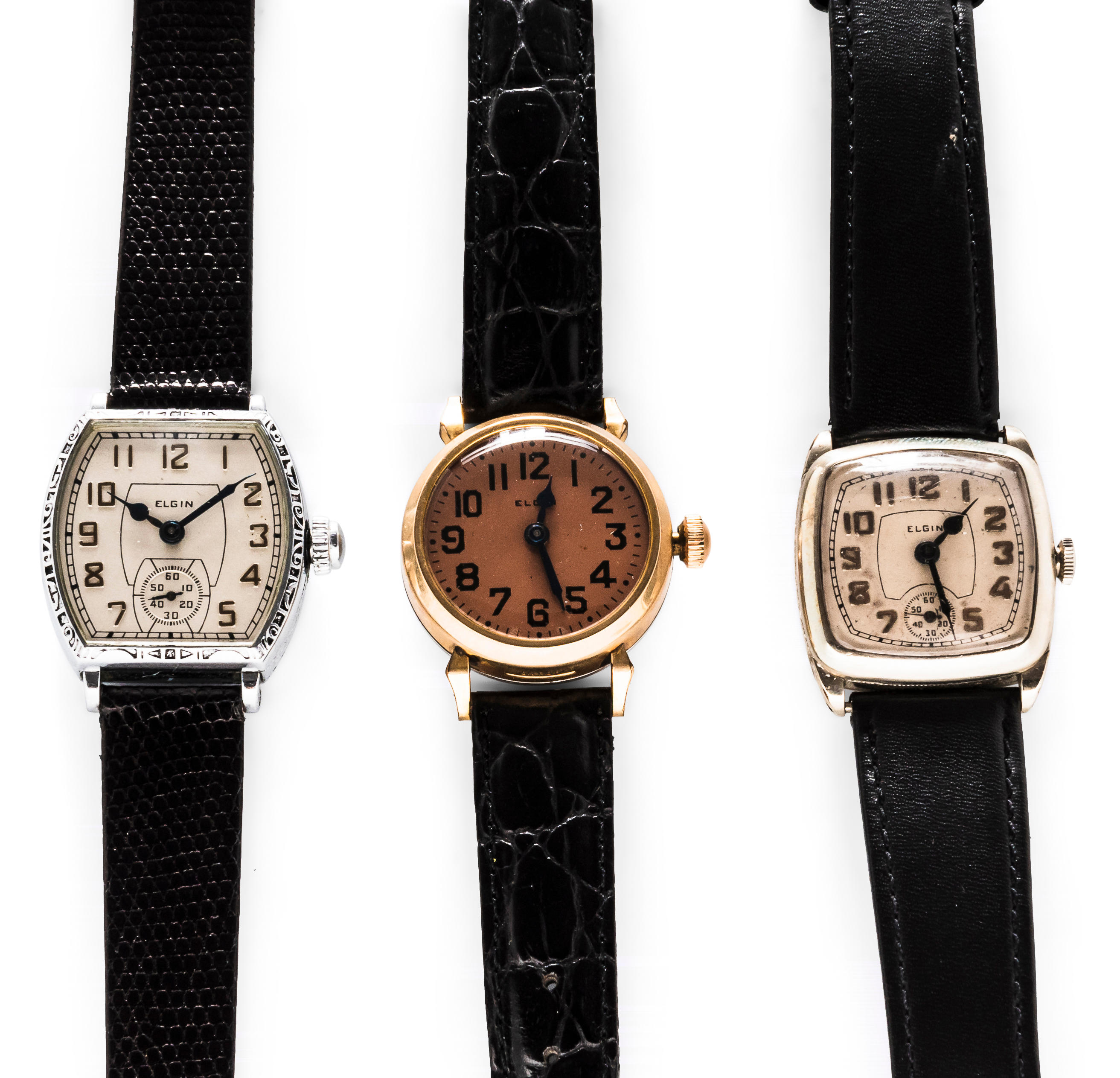 THREE ELGIN WRISTWATCHES all with 3aebc4