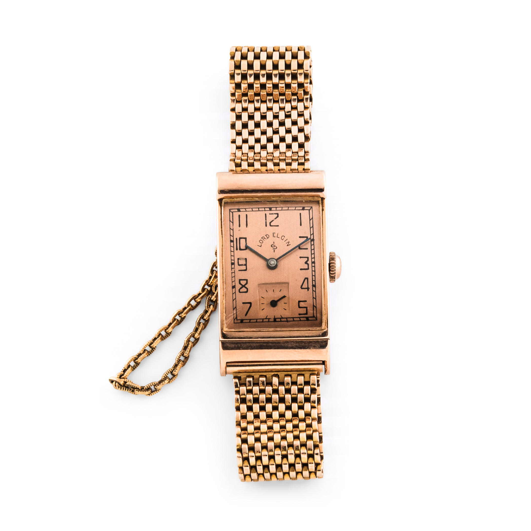 LORD ELGIN 14KT PINK GOLD WRISTWATCH