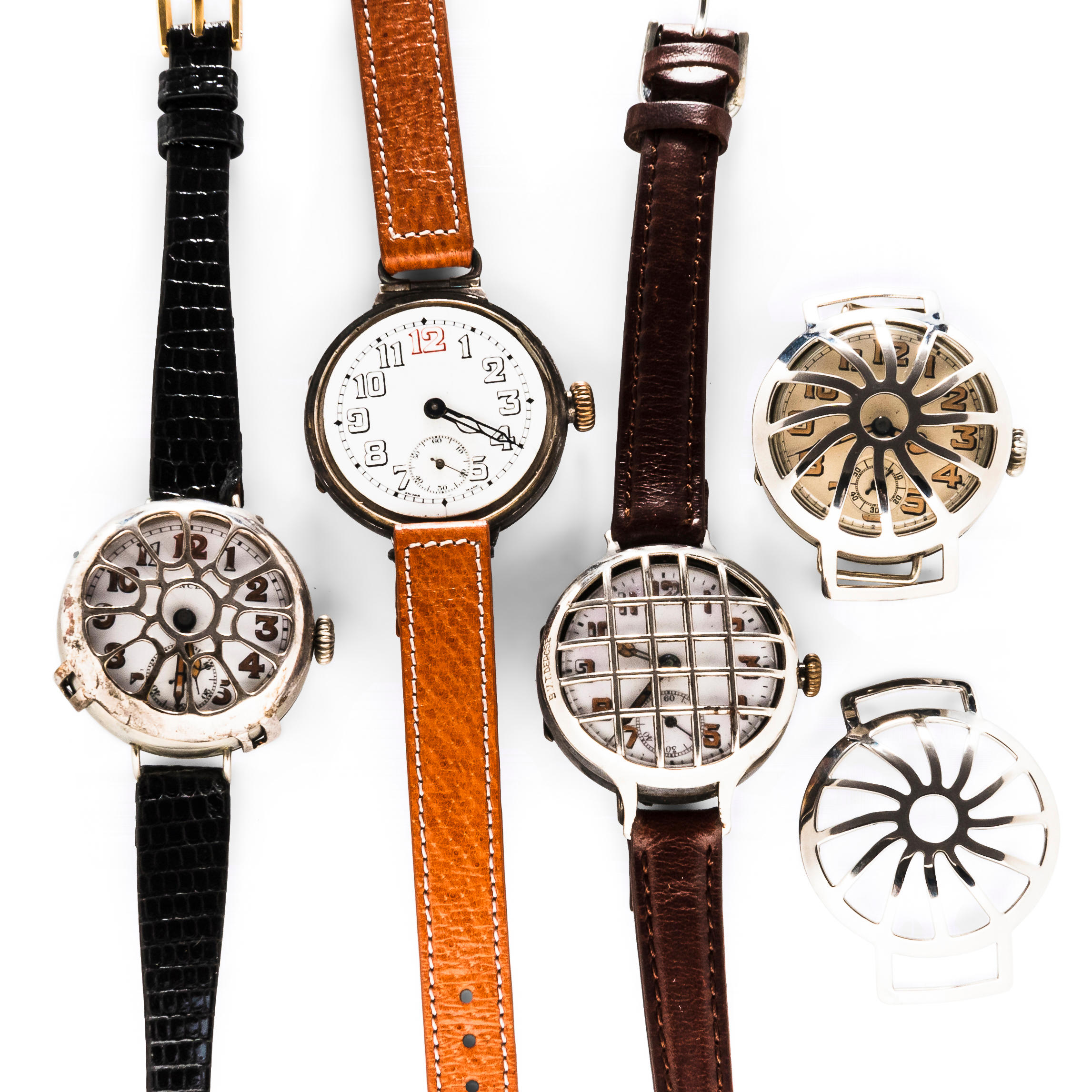 FOUR VINATAGE TRENCH WATCHES all 3aebcb