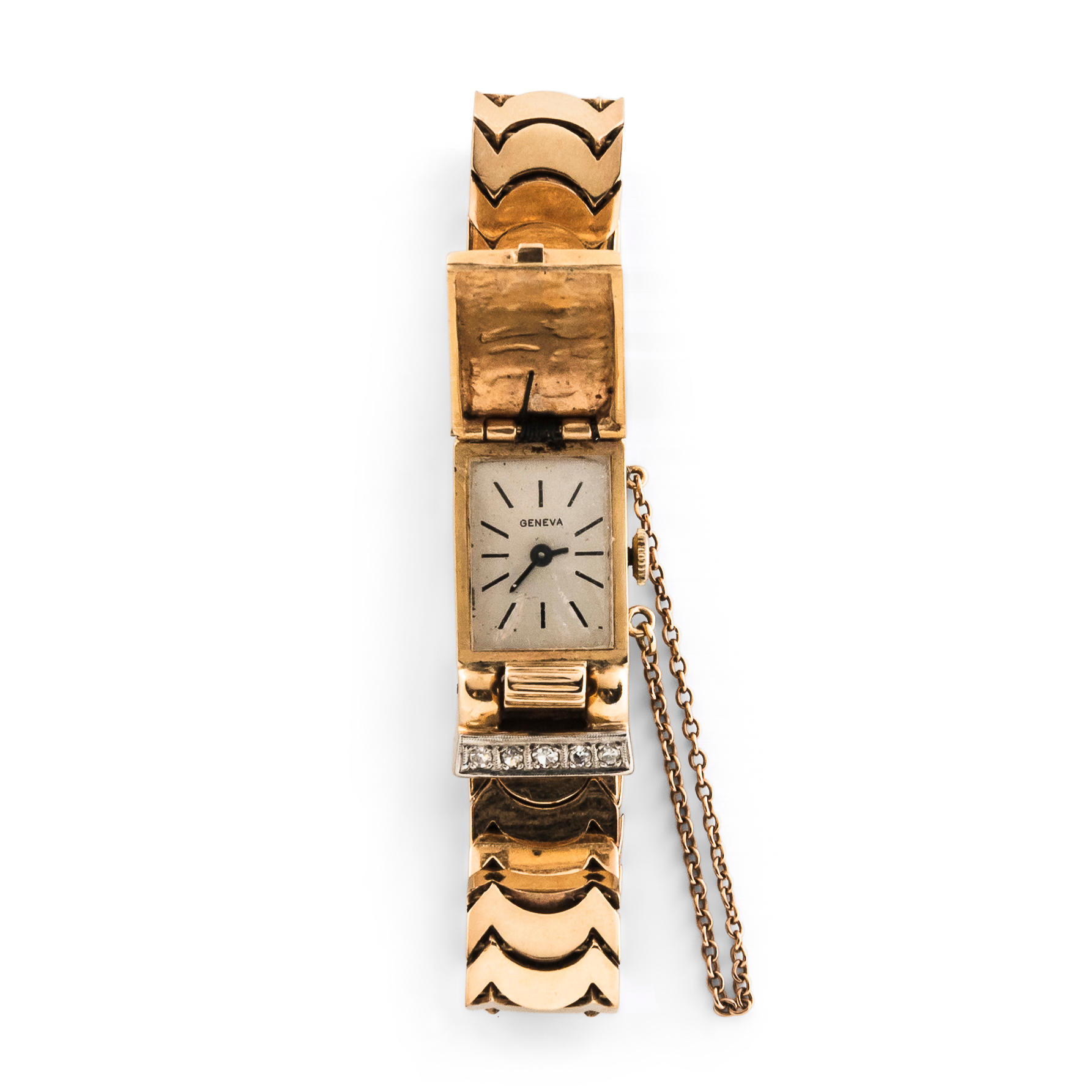 14KT GOLD AND DIAMOND NASTRIX WRISTWATCH