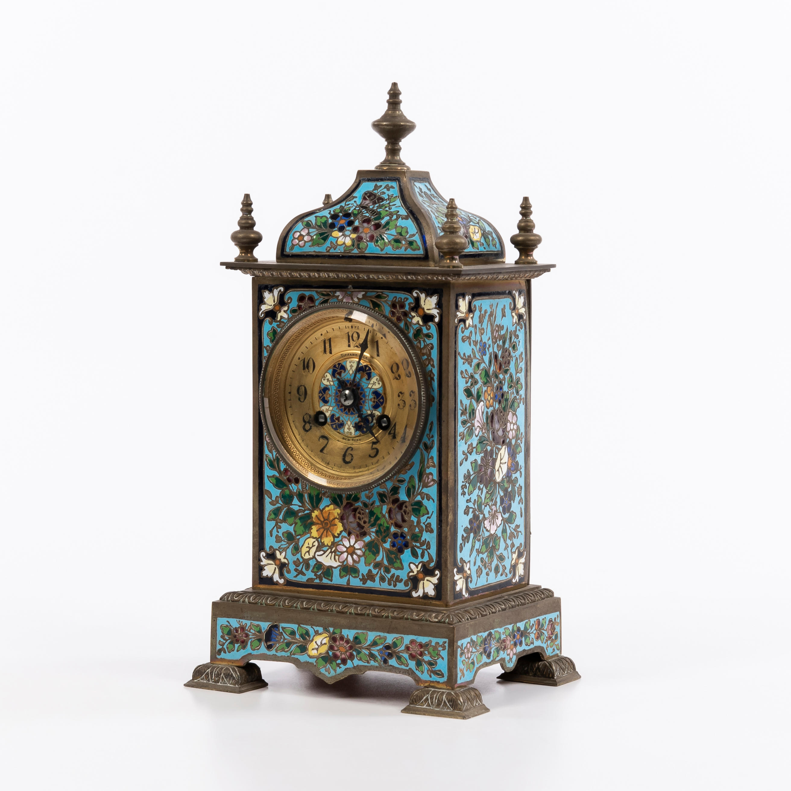 CLOISONN PANELED MANTEL CLOCK 3aec00