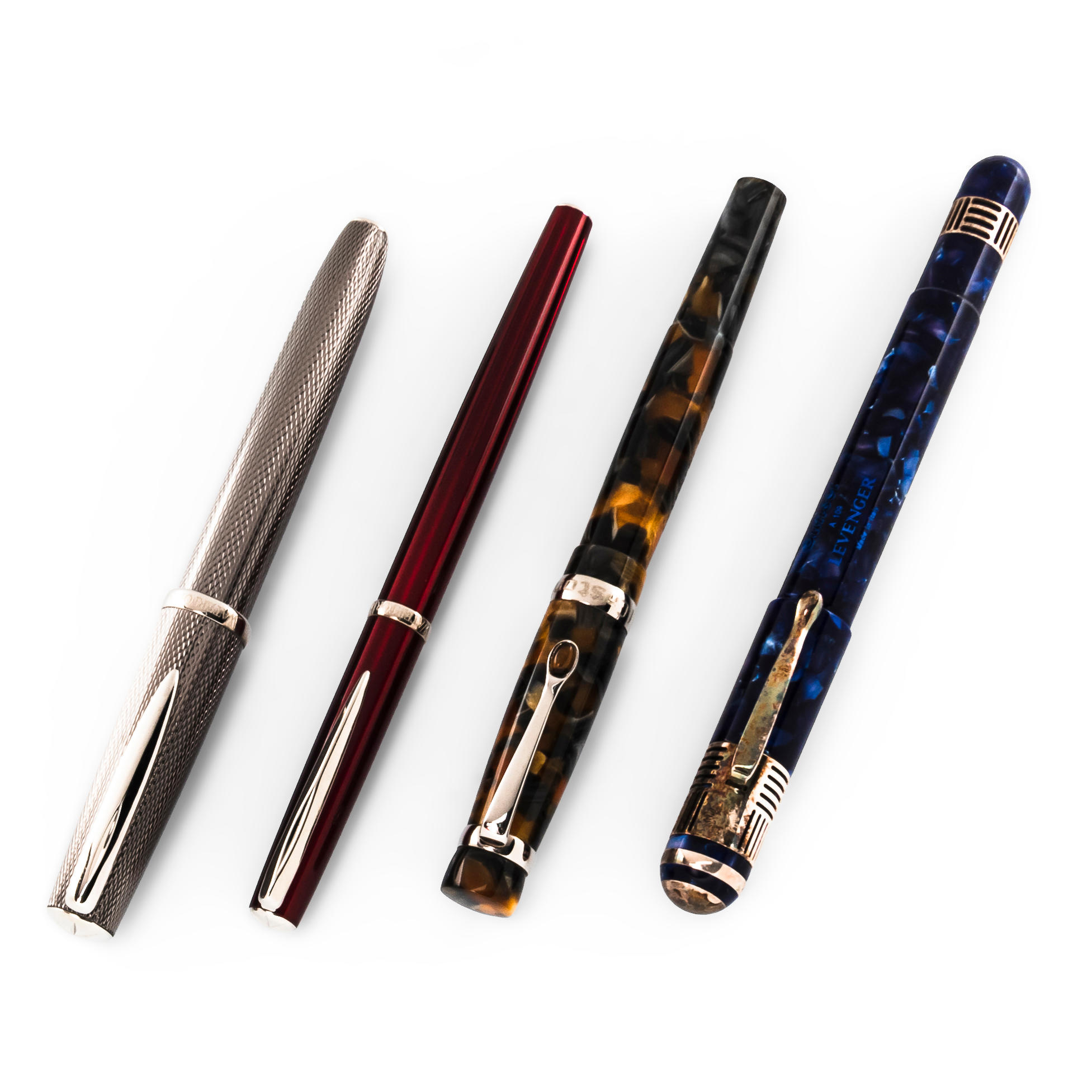 FOUR CONTEMPORARY FOUNTAIN PENS