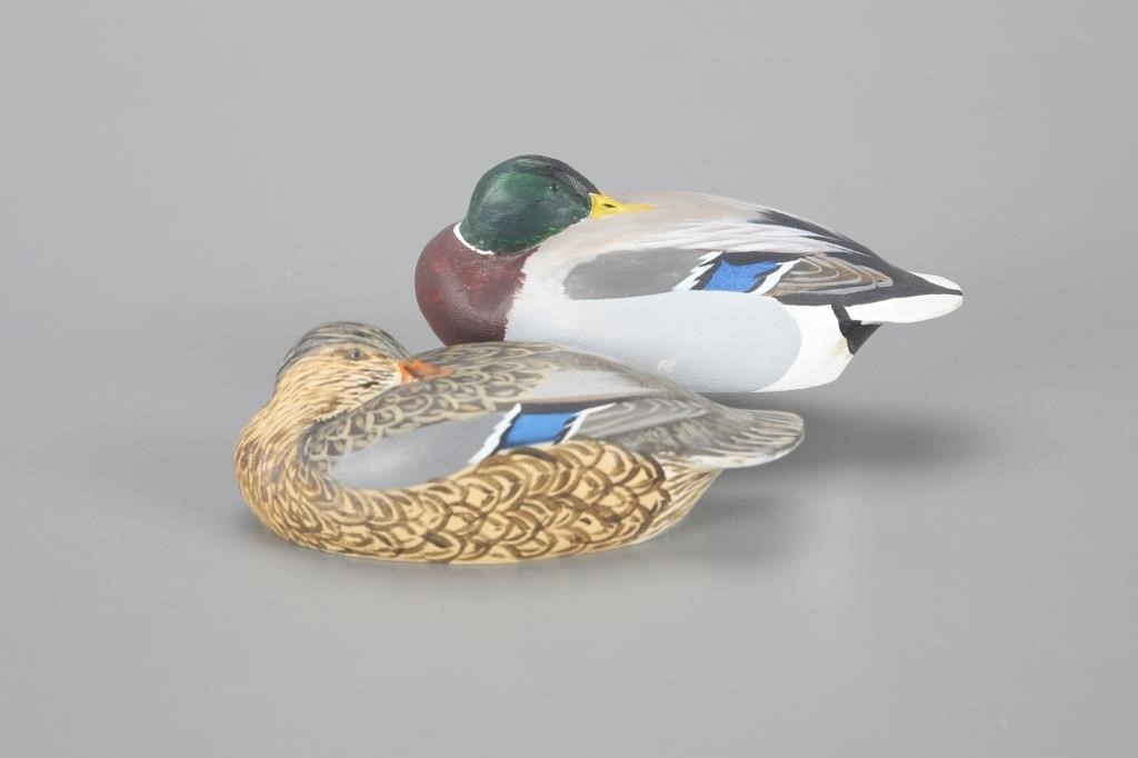 MINIATURE SLEEPING MALLARD PAIREd 3aed1d