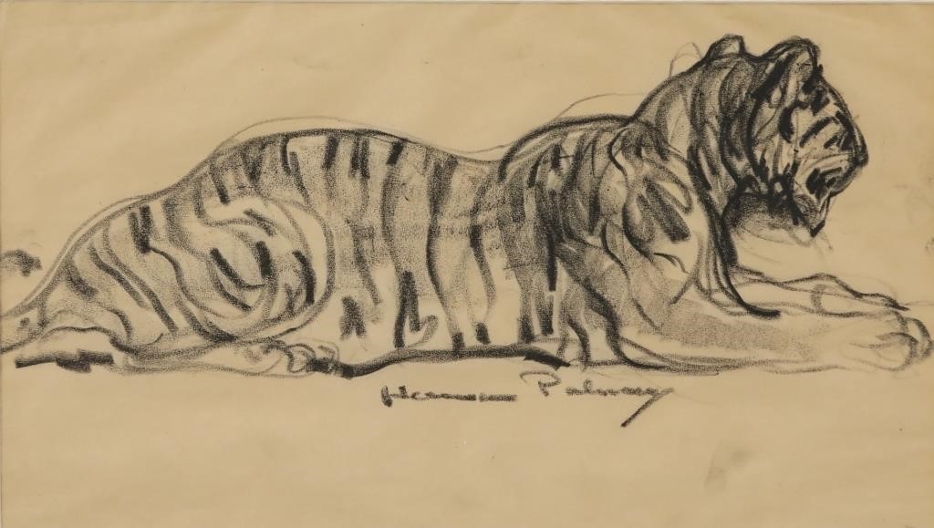 HERMAN PALMER 1894 1946 Tiger signed 3aede1