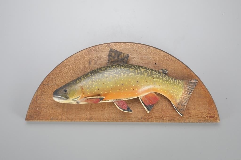 BROOK TROUT CARVINGGeorge Gillett England 3aef8e