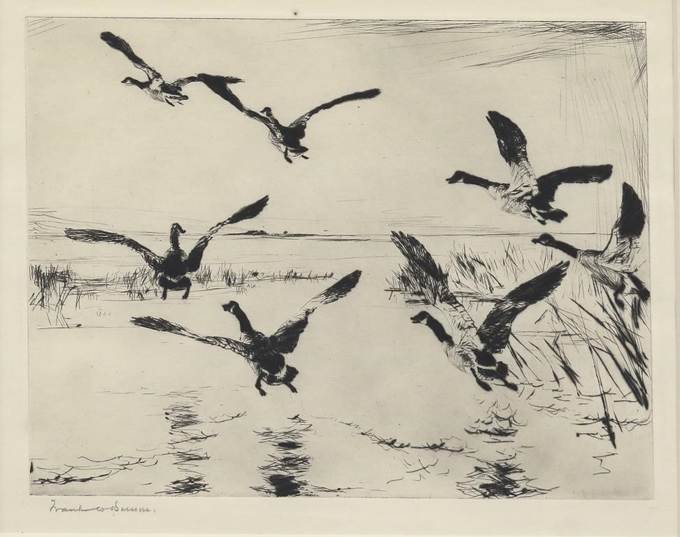 FRANK W. BENSON (1862-1951)Rising Geese,