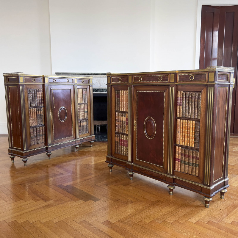 LOUIS XVI STYLE CABINETS WITH FAUX 3af0db