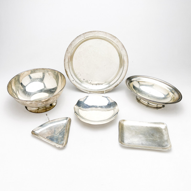 STERLING CENTER BOWLS AND SERVING TRAY/PLATE,