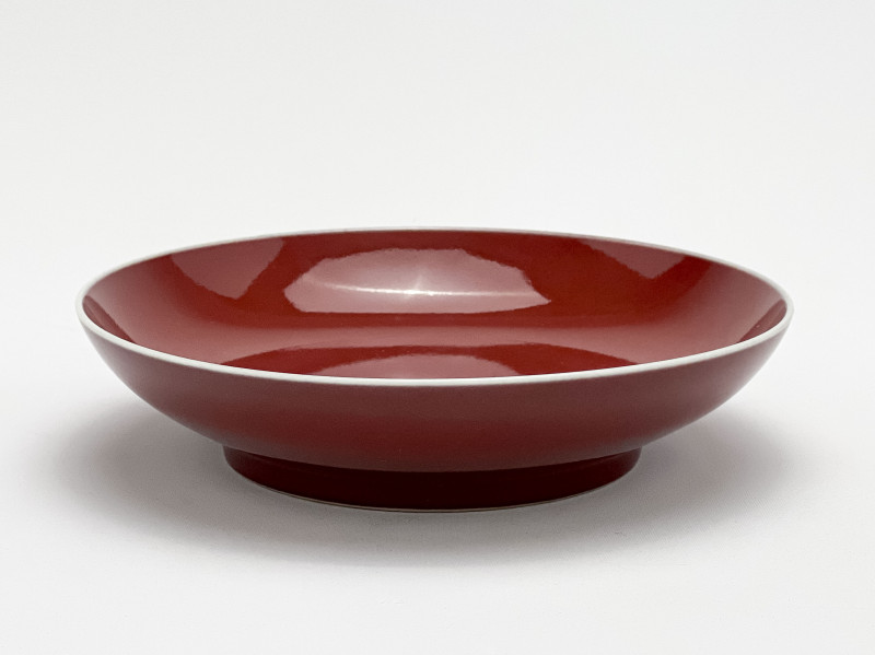 CHINESE PORCELAIN COPPER RED GLAZED