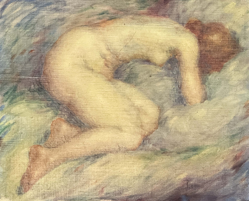 ARTIST UNKNOWN - SLEEPING NUDEoil