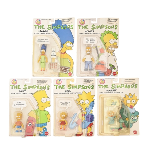 The Simpsons. Five Mattel figures,