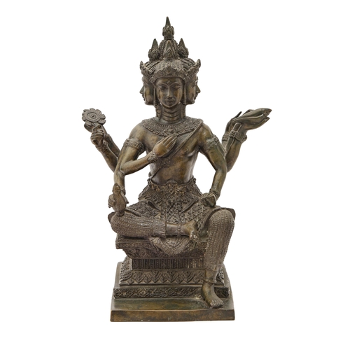 Indian sculpture. A patinated bronze