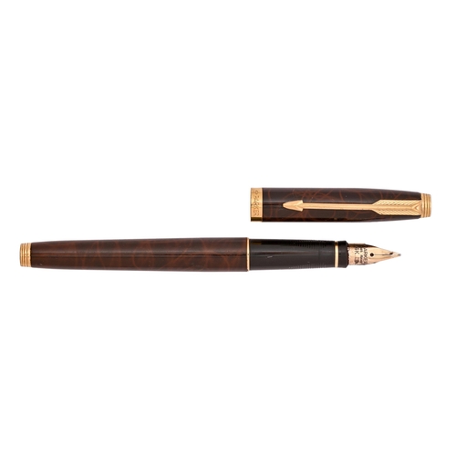 A Parker 75 brown lacquer fountain 3af2f4