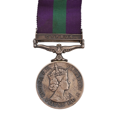 General Service Medal EIIR, one clasp,
