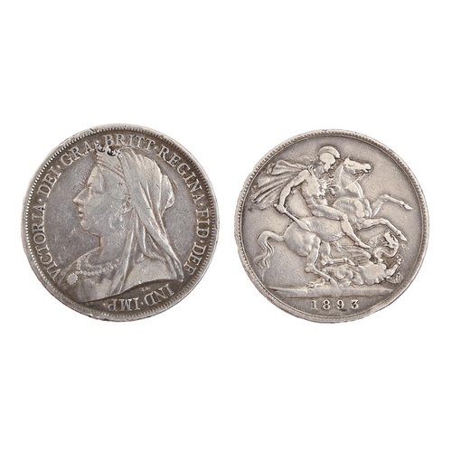 Silver Coin Crown 1893  3af33d