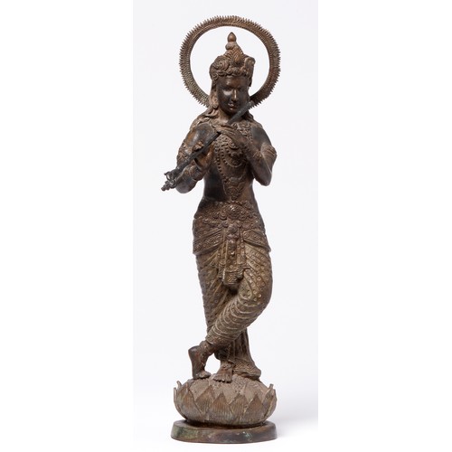 Indian sculpture Krishna bronze  3af352