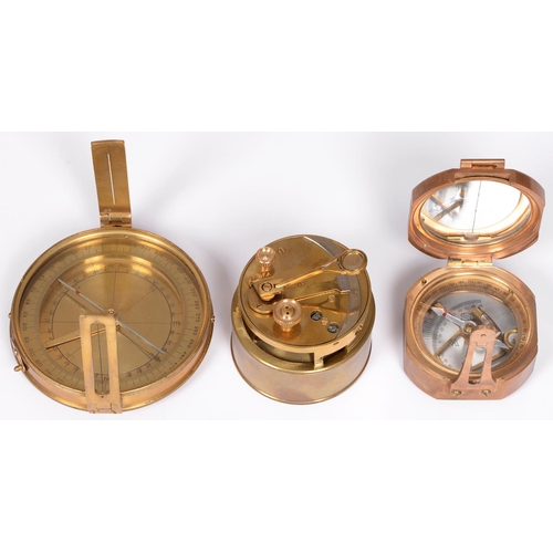Three brass scientific instruments,