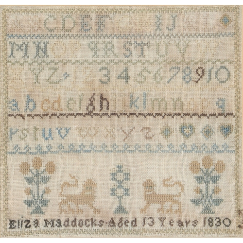 A George IV wool sampler Eliza 3af379